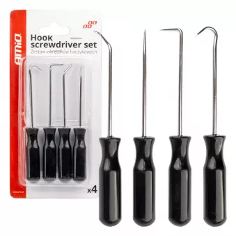 Jeu D'outils De Crochetage Pour Automobile - 4 Crochets (droit, 90°, 135°, Complet) - Longueur 150 Mm - Pour Démontage