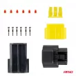 AMIO 04347 - Connecteur électrique étanche ensemble 3 PIN 2,2 mm -
