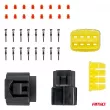AMIO 04350 - Connecteur électrique étanche ensemble 8 PIN 2,2 mm -