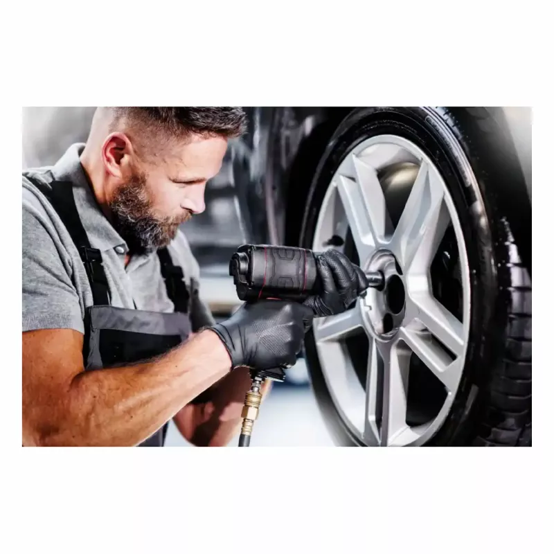 Gants nitrile noirs Mercator GoGrip BLACK 4 pcs taille M AMIO MER20776 - Visuel 2