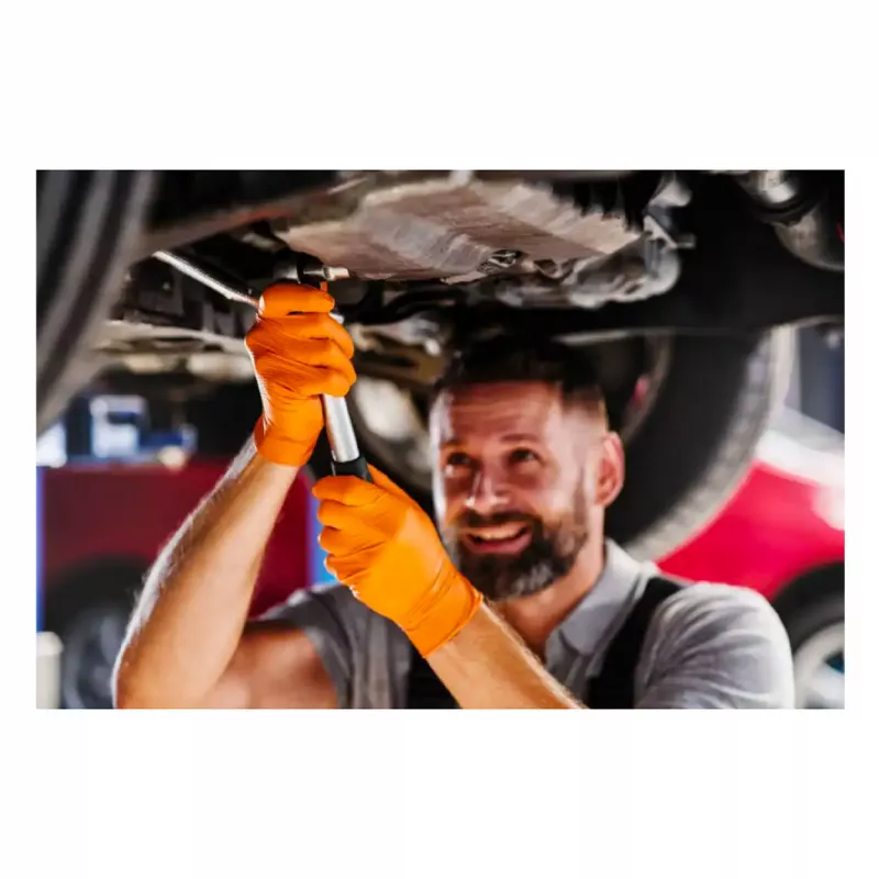 Gants nitrile Mercator GoGrip ORANGE 4 pcs taille M AMIO MER20762 - Visuel 2