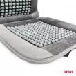 AMIO 04430 - Couvre-siège de fauteuil perlé gris perles pour voiture 45x120cm CSM-17