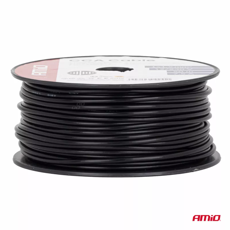 Câble de haut-parleur monoconducteur CCA 1x1,5 mm² 50 m 7,5 A 12/230 V AMIO 04455 - Visuel 1