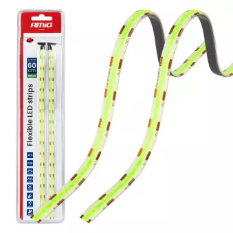 Bandes LED COB pour voiture vertes, 2 x 30 cm, 12 V AMIO 04573