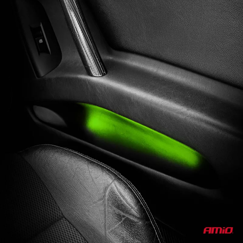 Bandes LED COB pour voiture vertes, 2 x 30 cm, 12 V AMIO 04573 - Visuel 2