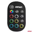 AMIO 04579 - Bandes LED COB pour voiture avec télécommande multicolore RGB 2x30 cm 12V