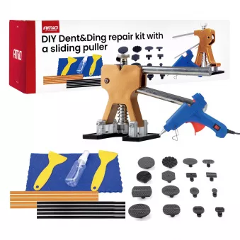 Kit de réparation de bosses et de creux PDR avec extracteur coulissant AMIO 04599