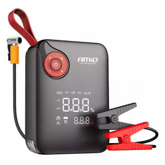 Appareil de démarrage 4 en 1 booster powerbank compresseur lampe torche LED 12V 7,2Ah 600A AMIO 04675