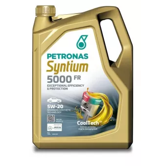 Huile moteur 5W-20 SYNTIUM 5000 FR – 5L PETRONAS 70265M12EU
