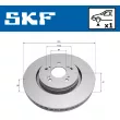 Jeu de 2 disques de frein avant SKF [VKBD 81303 V1]
