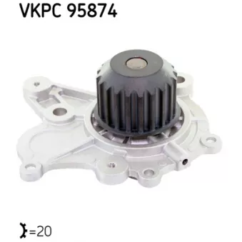 Pompe à eau SKF VKPC 95874 pour HYUNDAI SANTA FÉ 2.2 CRDi 4x4 - 155cv