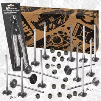 Kit de soupapes, soupapes d?admission/d?échappement ET ENGINETEAM VS0039VR1 pour RENAULT LAGUNA 2.2 dCi - 116cv