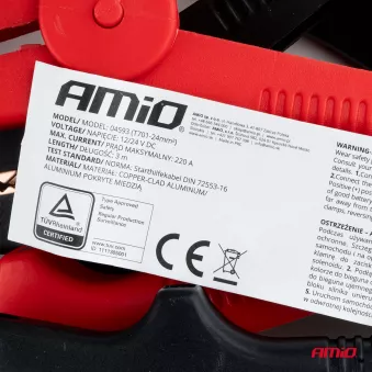 Câbles de démarrage 220A 3m TÜV - AMIO 04593