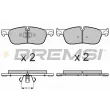 Jeu de 4 plaquettes de frein avant BREMSI [BP3667CE]