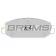 Jeu de 4 plaquettes de frein avant BREMSI [BP3873]