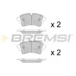 Jeu de 4 plaquettes de frein avant BREMSI [BP3909]