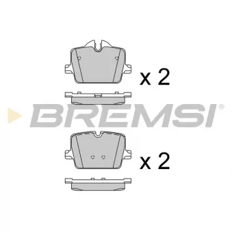 Jeu de 4 plaquettes de frein avant BREMSI [BP3914]