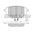 Jeu de 4 plaquettes de frein avant BREMSI [BP3917]