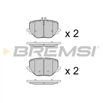Jeu de 4 plaquettes de frein avant BREMSI [BP3937]