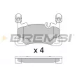 Jeu de 4 plaquettes de frein avant BREMSI [BP3940]