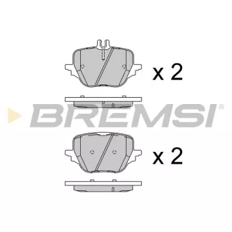 BREMSI BP3945 - Jeu de 4 plaquettes de frein avant
