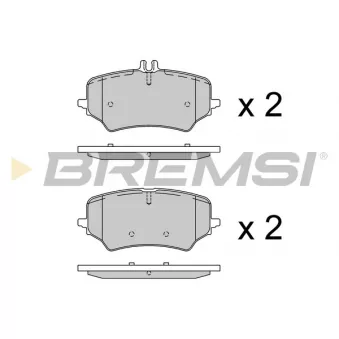BREMSI BP3970 - Jeu de 4 plaquettes de frein avant