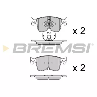 BREMSI BP3982 - Jeu de 4 plaquettes de frein avant