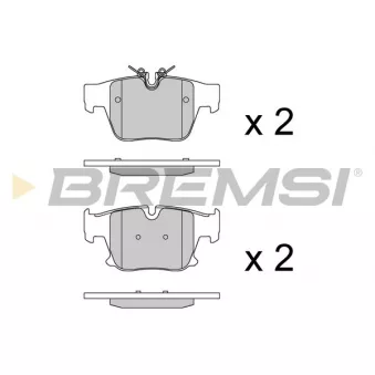 Jeu de 4 plaquettes de frein avant BREMSI [BP4000]
