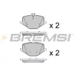 Jeu de 4 plaquettes de frein avant BREMSI [BP4039]