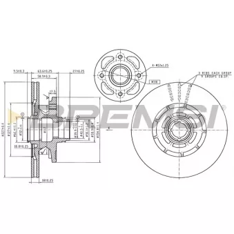 BREMSI CD6690V - Jeu de 2 disques de frein avant
