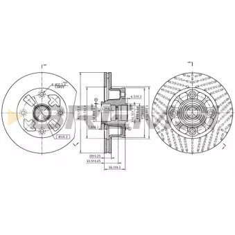 BREMSI CD6699V - Jeu de 2 disques de frein avant