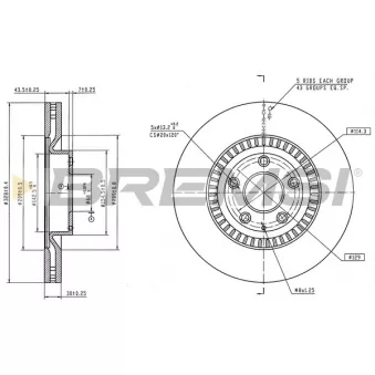 BREMSI CD6910V - Jeu de 2 disques de frein avant