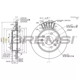 BREMSI CD8786V - Jeu de 2 disques de frein avant