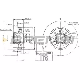 BREMSI CD8929S - Jeu de 2 disques de frein avant