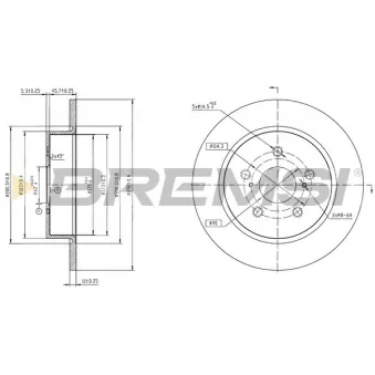 BREMSI CD9112V - Jeu de 2 disques de frein avant