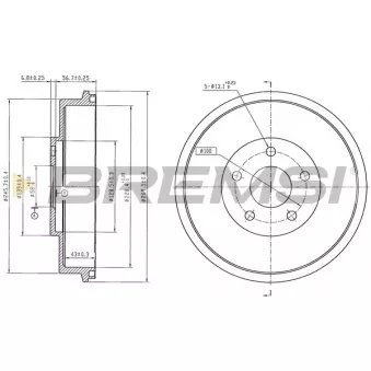Tambour de frein BREMSI [CR5804]