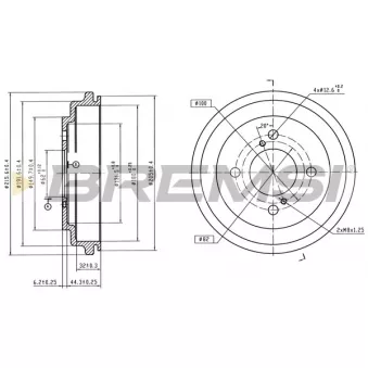 BREMSI CR5818 - Tambour de frein