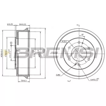 BREMSI CR5829 - Tambour de frein