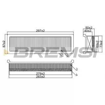 BREMSI FA1597 - Filtre à air