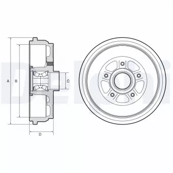 Tambour de frein DELPHI BFR656