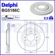 Jeu de 2 disques de frein arrière DELPHI [BG5186C]