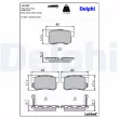 DELPHI LP1507 - Jeu de 4 plaquettes de frein arrière