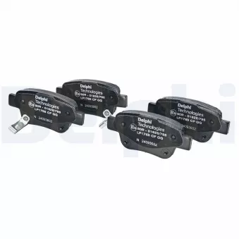 Jeu de 4 plaquettes de frein arrière DELPHI [LP1785]
