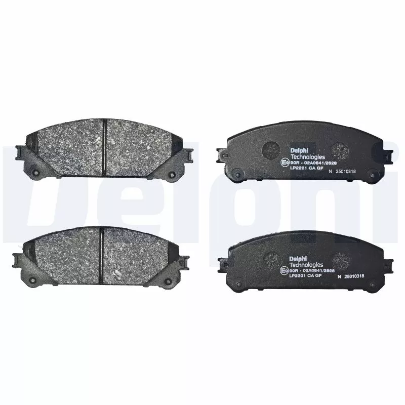 Jeu de 4 plaquettes de frein avant DELPHI LP2201 - Visuel 1