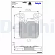 DELPHI LP2660 - Jeu de 2 plaquettes de frein arrière