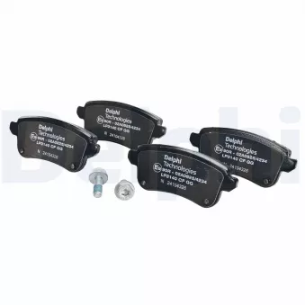 Jeu de 4 plaquettes de frein arrière DELPHI [LP3140]