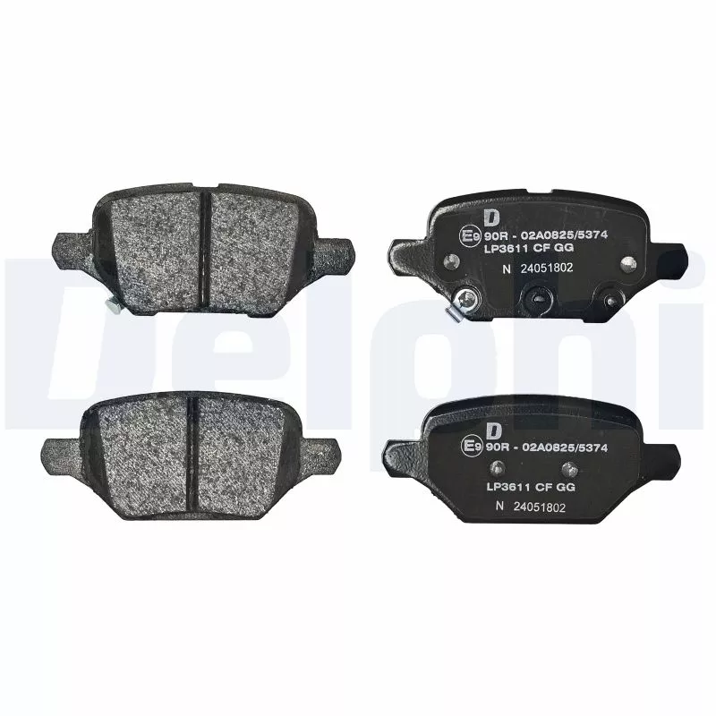 Jeu de 4 plaquettes de frein arrière DELPHI LP3611 - Visuel 1