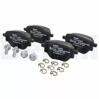 Jeu de 4 plaquettes de frein arrière DELPHI LP3646 pour PEUGEOT 208 1,2 Hybrid 136 - 136cv