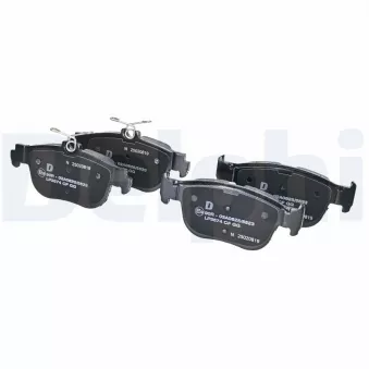 Jeu de 4 plaquettes de frein arrière DELPHI LP3674 pour AUDI A3 35 TFSI - 150cv