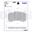 DELPHI LP3900 - Jeu de 4 plaquettes de frein avant